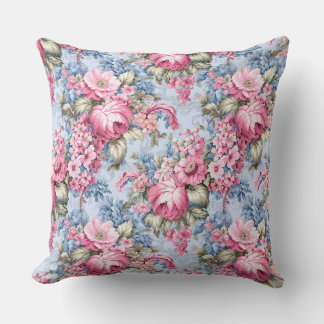 Vintag rosa Floral Kissen