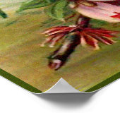 Vintag rosa Floral Poster (Ecke)