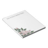 Vintag rosa florale Rose Modern Notizblock (angewinkelt)