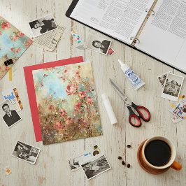 Vintag rosa, floralfarbenes Scrapbook