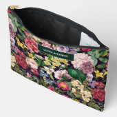 Vintag-rosa-florenschwarzes Muster Zubehörtasche (Offen)