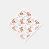 Vintag rosa Flugzeug Pilot Geburtstagspartei Serviette (Ecke)