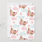 Vintag-rosa-Flugzeug-Pilot Luftfahrt Geburtstag Einladung (Rückseite)