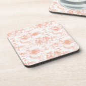 Vintag rosa französische Untersetzer (Linke Seite)