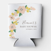 Vintag rosa gelbe Blumendusche Dosenkühler (Vorderseite)