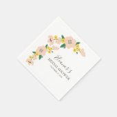 Vintag rosa gelbes Brautparty Serviette (Ecke)