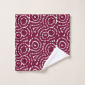 Vintag rosa Geometrie Abstrakt Badhandtuch Set (Waschlappen)