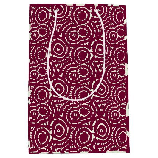 Vintag rosa Geometrie Abstrakt Mittlere Geschenktüte (Vorderseite)