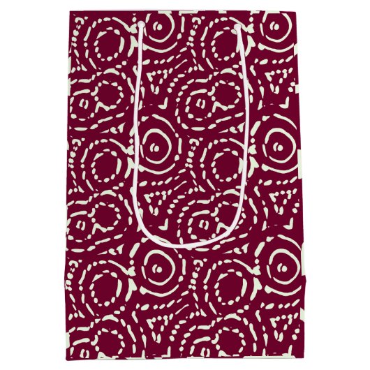 Vintag rosa Geometrie Abstrakt Mittlere Geschenktüte (Rückseite)