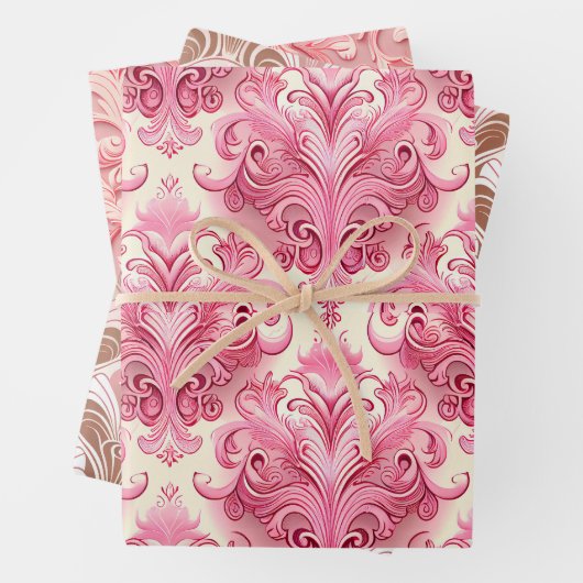 Vintag rosa geschenkpapier set (Beispiel)