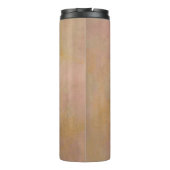 Vintag rosa, goldfarbene Textur Thermosbecher (Rückseite)