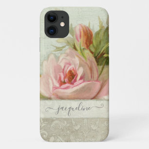 Vintag rosa grau gestrichene Rose Blumenmuster Case-Mate iPhone Hülle