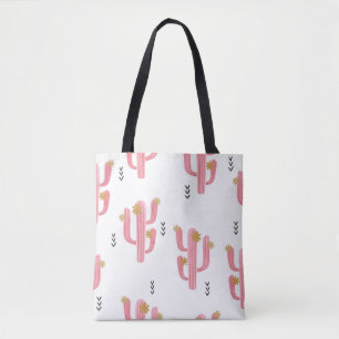 Vintag rosa Kaktus Wasserfarbmuster Tasche