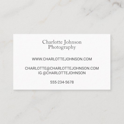 Vintag-rosa-Kamera-Aquarell-Visitenkarte Visitenkarte (Rückseite)