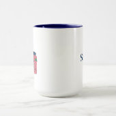 Vintag rosa Kamera lächeln Tasse (Zentrum)