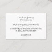 Vintag-rosa-Kamera Visitenkarte (Rückseite)