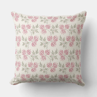 Vintag rosa Kissen mit floraler Polsterung Botanis