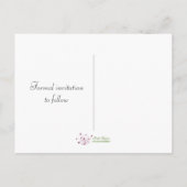 Vintag-rosa Lilacs Save the Date Ankündigungspostkarte (Rückseite)