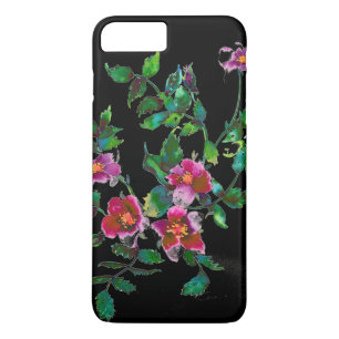 Vintag-rosa-magenta-Aquarellfarben-Rose Case-Mate iPhone Hülle