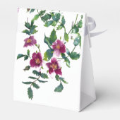 Vintag-rosa-magenta-Aquarellfarben-Rose Geschenkschachtel (Rückseite)