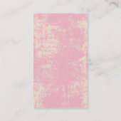 Vintag rosa Monogramm Visitenkarte (Rückseite)