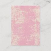 Vintag rosa Monogramm Visitenkarte (Rückseite)