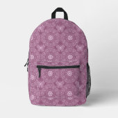 Vintag rosa Muster Bedruckter Rucksack (Vorderseite)