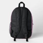 Vintag rosa Muster Bedruckter Rucksack (Rückseite)