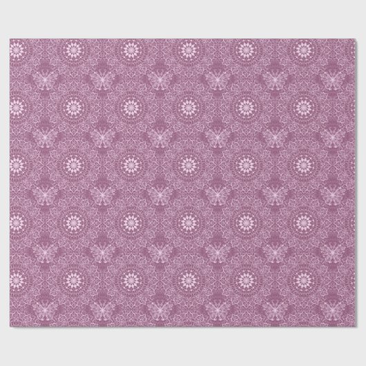 Vintag rosa Muster Geschenkpapier (Flach)