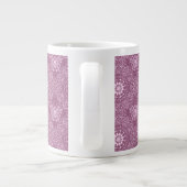 Vintag rosa Muster Jumbo-Tasse (Rückseite)