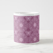 Vintag rosa Muster Jumbo-Tasse (Vorderseite)