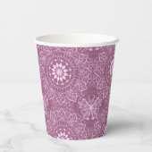Vintag rosa Muster Pappbecher (Rückseite)