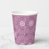 Vintag rosa Muster Pappbecher (Rechts)