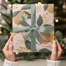 "Vintag rosa Muster | Retro-Geschenkwrap
