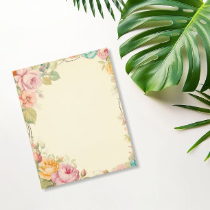 Vintag rosa Orange Rose Scrapbook Paper