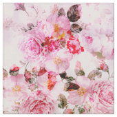 Vintag rosa pastellfarbene Blumenmuster Stoff (Nahaufnahme)