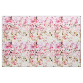 Vintag rosa pastellfarbene Blumenmuster Stoff (Fat Quarter (45,7 x 55,9 cm))