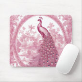 Vintag-rosa Pfau Mousepad (Mit Mouse)