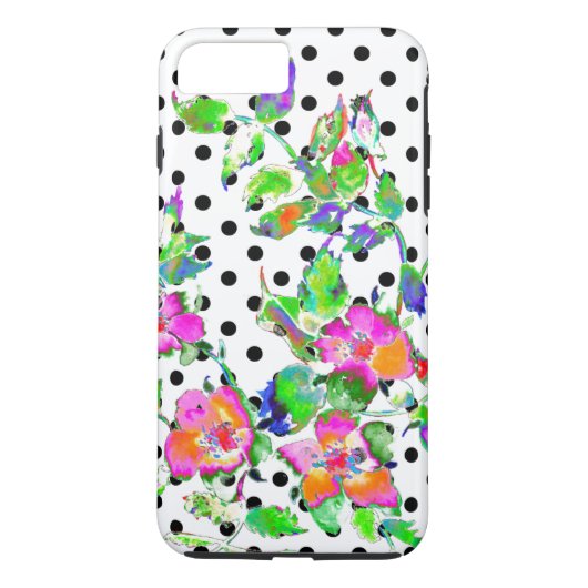 Vintag-Rosa-Polka-Punkte Case-Mate iPhone Hülle (Rückseite)