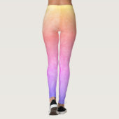 Vintag rosa Regenbogendesign Leggings (Rückseite)