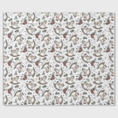 Vintag Rosa Rockpferd Gothic Geschenkpapier (Flach)