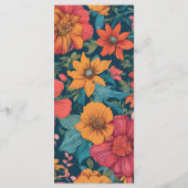 Vintag-rosa-romantische Hochzeit Menükarte (Rückseite)