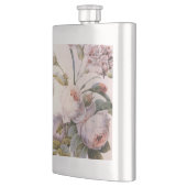 Vintag rosa Rosa Blume von Redoute. Flachmann (Links)