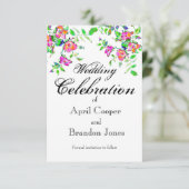 Vintag rosa Rosa Save The Date (Stehend Vorderseite)