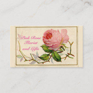 Vintag Rosa Rose Elegante Visitenkarte