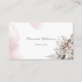 Vintag rosa Rose individuell einstellbar Visitenkarte (Vorderseite)