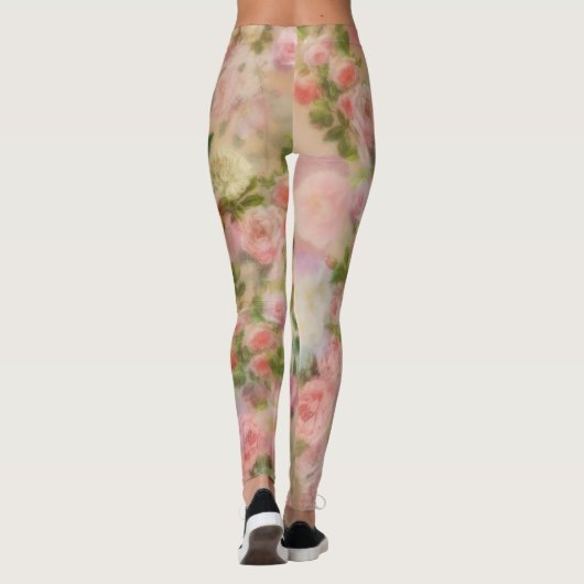 Vintag Rosa Rose Leggings (Rückseite)