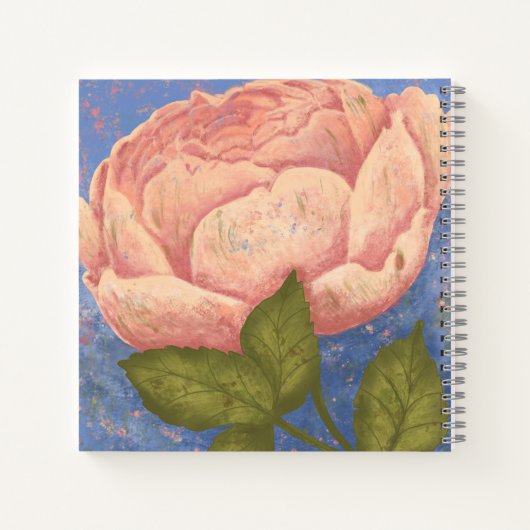 Vintag Rosa Rose Notizblock (Rückseite)