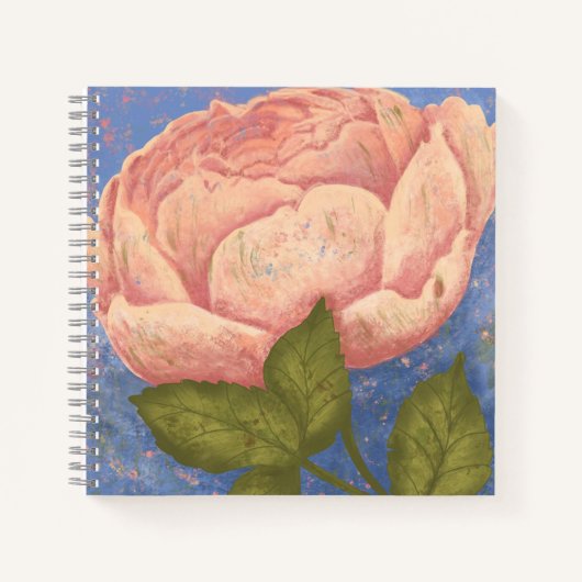 Vintag Rosa Rose Notizblock (Vorderseite)