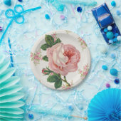 Vintag Rosa Rose Pappteller (Party)